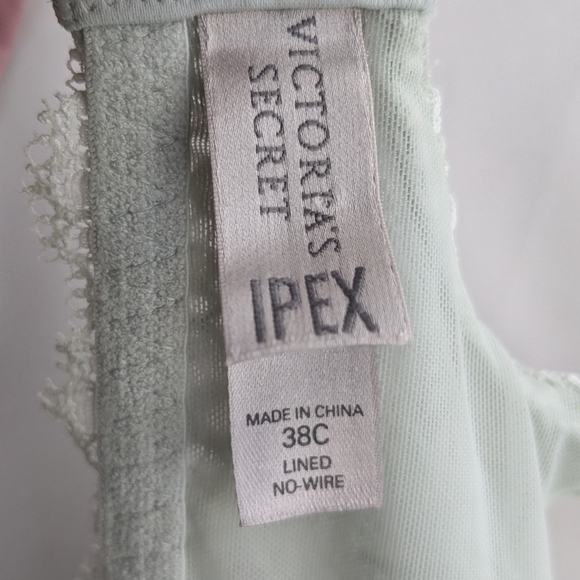 Victoria's Secret IPEX Lined No Wire Vintage Bra Set Pink Blue 38C - Picture 12 of 12